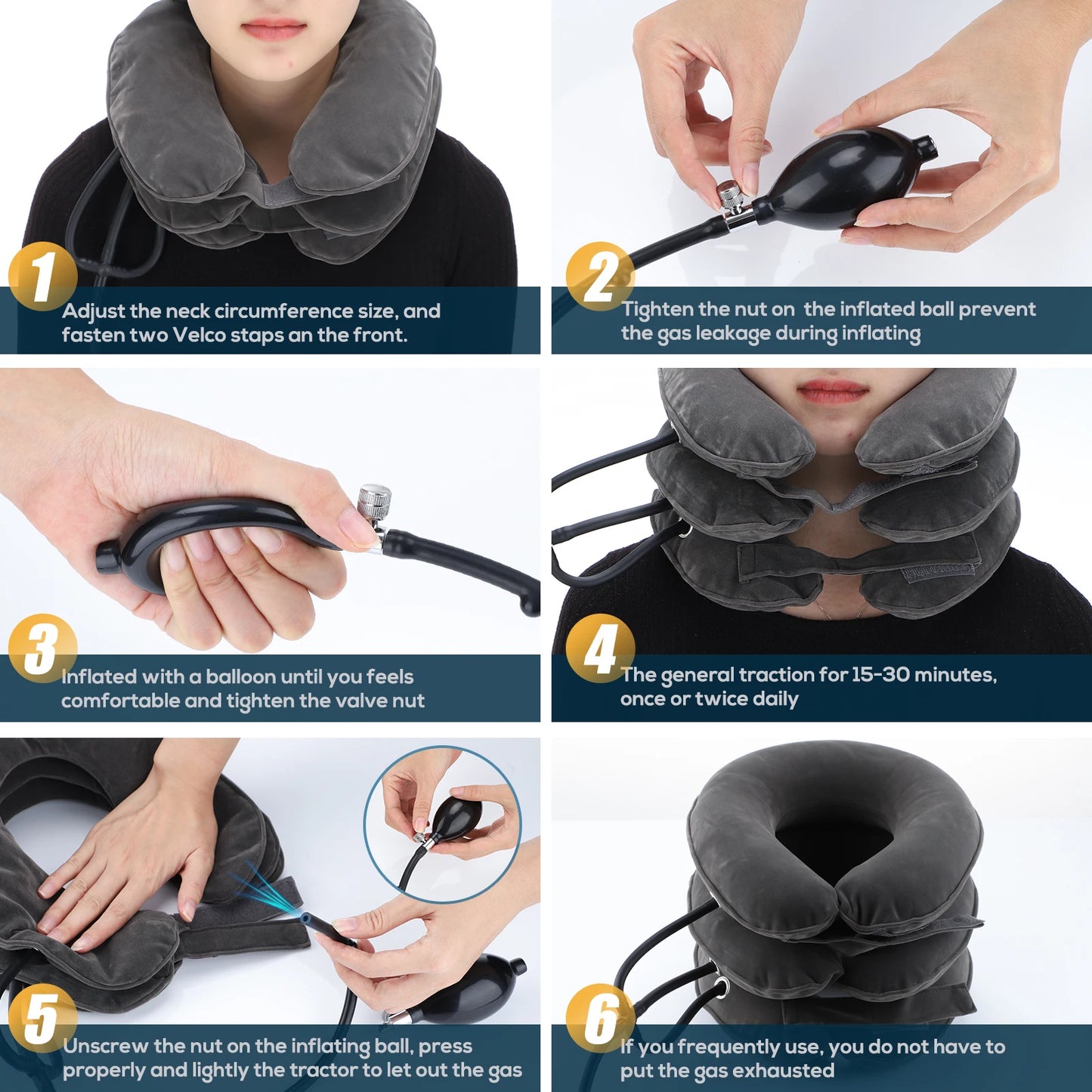 Neck Stretcher Air Traction Pillow